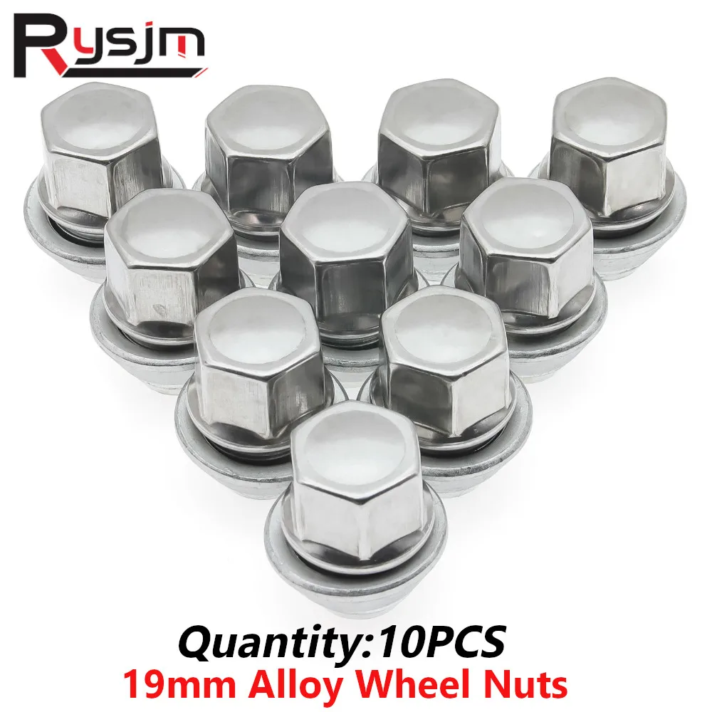 

10 шт., хромированные гайки для колес Ford Fiesta Mondeo C-Max Focus MK1 MK2 MK3 ST RS 19 мм