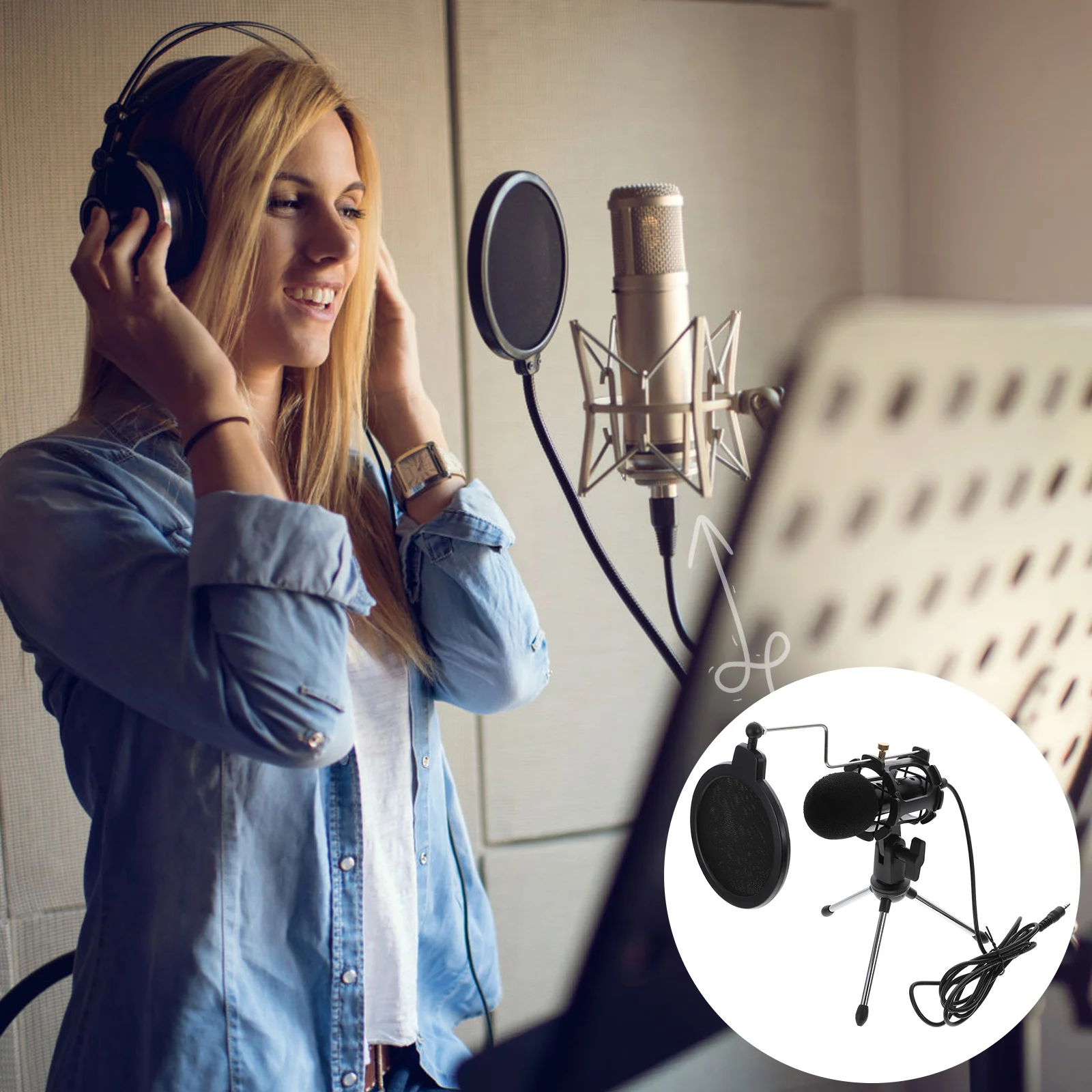 

Desktop Mic Computer Mic Desk Microphone Podcast Microphone Mini Microphone Condenser Mic Suite Live Microphone