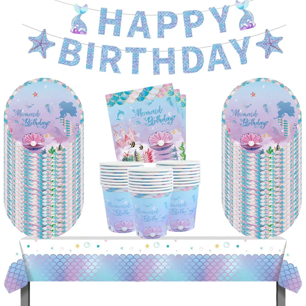 Kids Mermaid Birthday Party Decoration