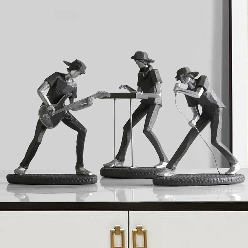 

Resin Rock Band Home Decor Creative Nordic Figurine Living Room Office TV Cabinet Decor Home Decoration Accessories
