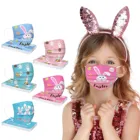 10 шт., одноразовые маски с пасхальным принтом для детей