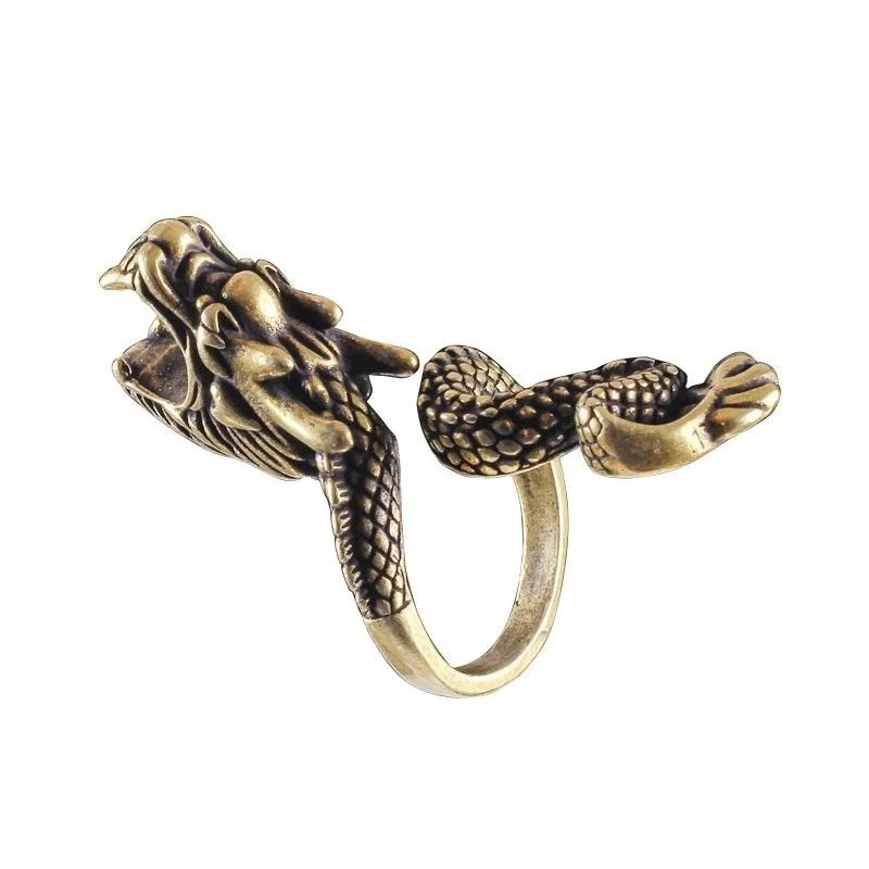 

Dragon Ring Creative Vintage Style Design Cigarette Ring Punk Hip Hop Rock Personality Holder Gift Fashion Jewelry Wholesale