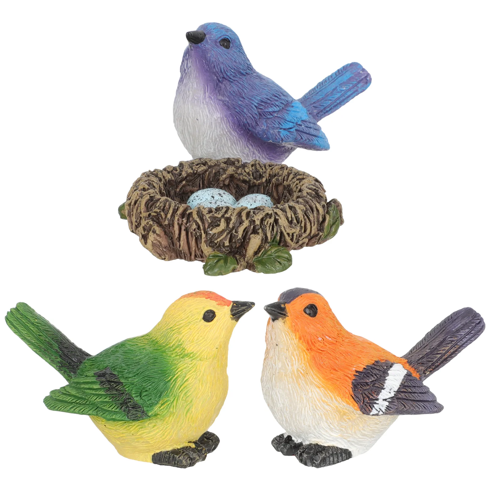 

Bird Easter Eggs Artificial Garden Decor Birds Figure Ornament Tree Terrarium Spring Figurine Resin Faux Egg Mini Ornaments Fake