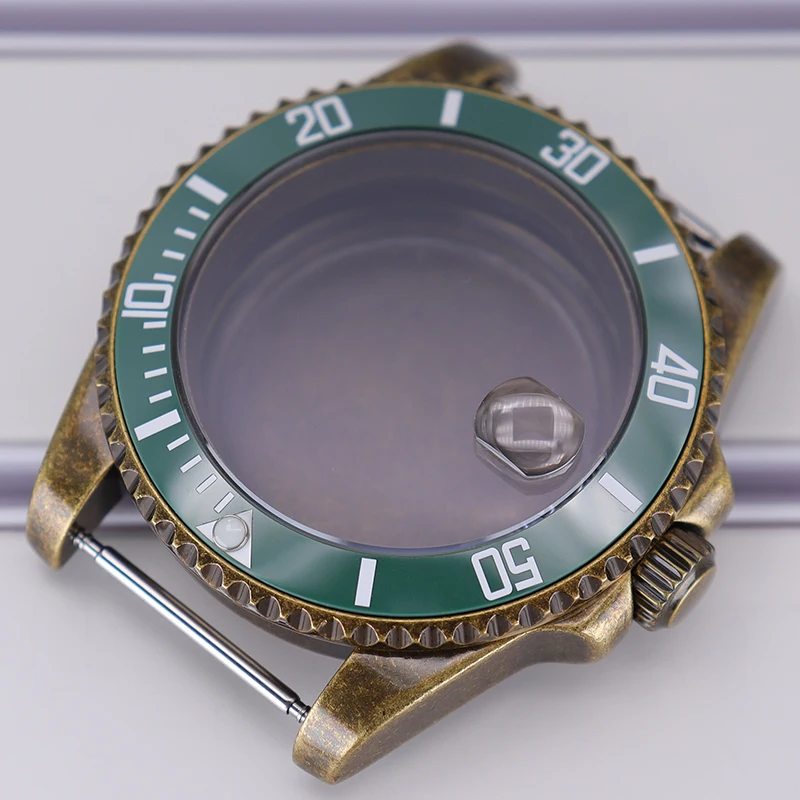 40 мм бронзовые мужские часы в стиле ретро искусственное сапфировое стекло для Seiko