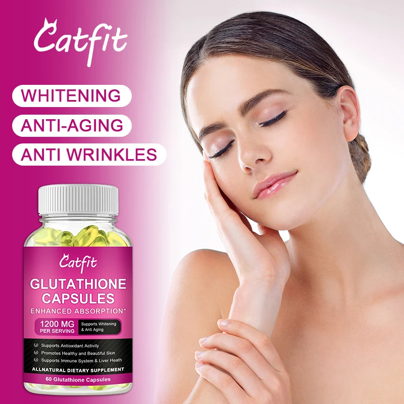 Catfit Glutathione Collagen Capsules Health Care Antioxidant Anti-Aging Boosting Immunity Dull Skin Whitening Supplement Product