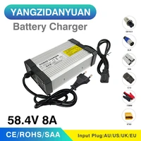 58 4v 8a aluminum lifepo4 battery charger for 16s 48v51 2v 52v battery pack electric bike scootor ebike bicycle with ce rohs