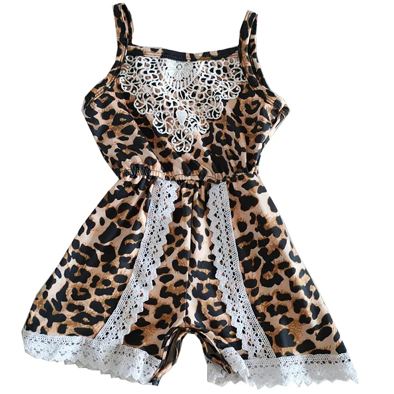 

New Leopard Sleeveless Shorts Girls Jumpsuit Outfits 10 Pcs Whloesale Bundle