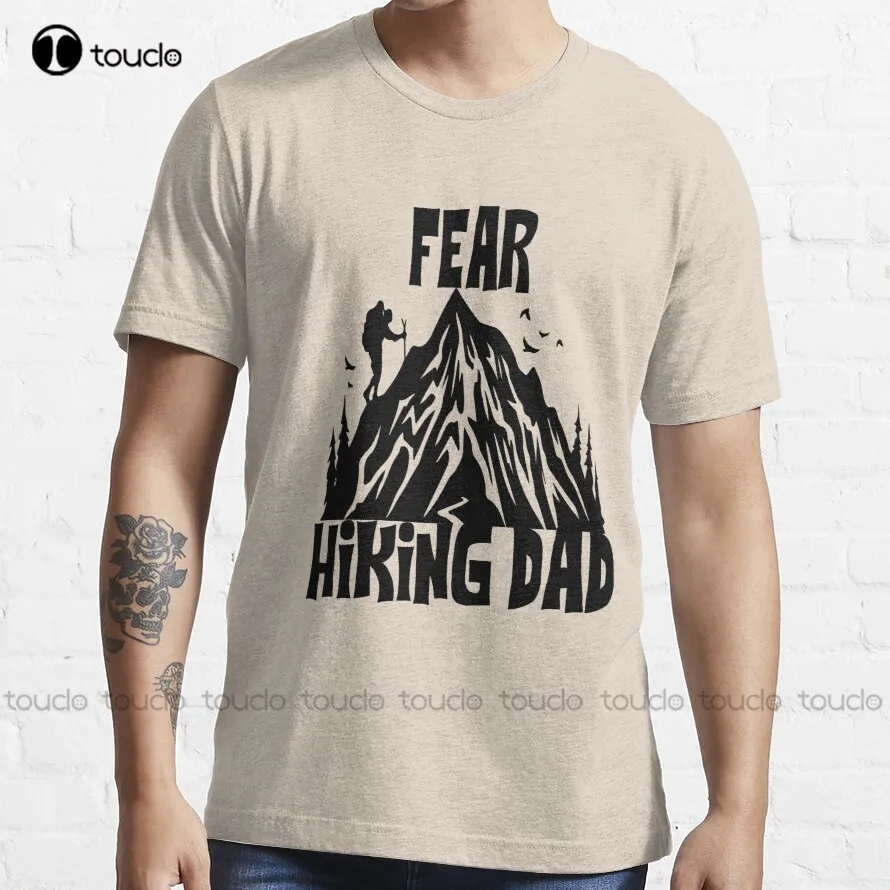 

Забавная Футболка с принтом "страх, туризм", "папа", трендовые футболки, оригинальный подарок, дышащие хлопковые уличные простые винтажные по...