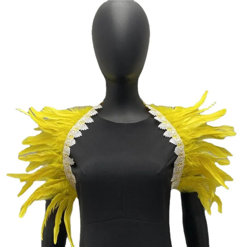 Shawl Halloween Costume Accessories Feather Shawl Fake Collar Gothic Style Makeup Ball Stage Show