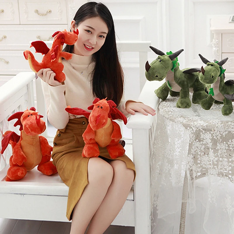 

35CM dinosaur plush dolls stuffed animal cartoon kids toys Cartonn Anime Two head Dragon For Children Kids Boys Gift