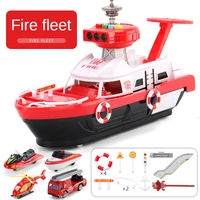 2021 new toy ship music story children simulation track inertia boat assemble disassemble ship model parking toys for boys