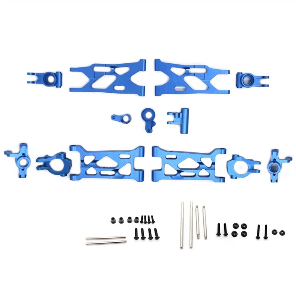 

Metal Steering Spindle Hub Carrier Suspension Arm Set for Losi Lasernut U4 4WD 1/10 RC Car Upgrade Accessories,Blue