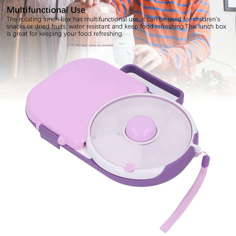 Детский спиннер для закусок 360° ° Вращающийся съемный диспенсер Многоразовый