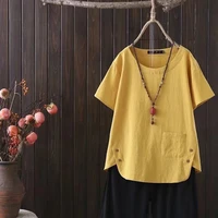female dress summer cotton linen loose china costume shirt oriental chinese traditional style women clothing tang suit lady top