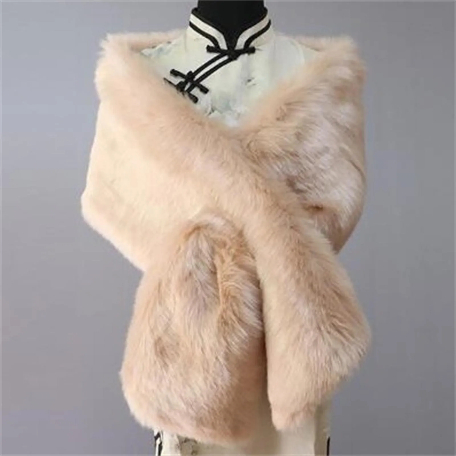 

Fur Faux Winter Bolero Women Bridal Shawl Wedding Thickened Cape Bridal Cloaks Wedding Coat Jacket For Evening Party Accessories
