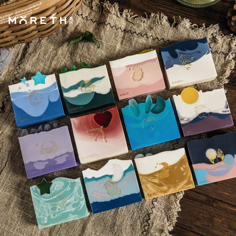 

Constellation Handmade Cold Soap Coconut Olive Essential Oil Soap Facial Moisturizing Oil Control Cleansing Body Bath Soap Gift