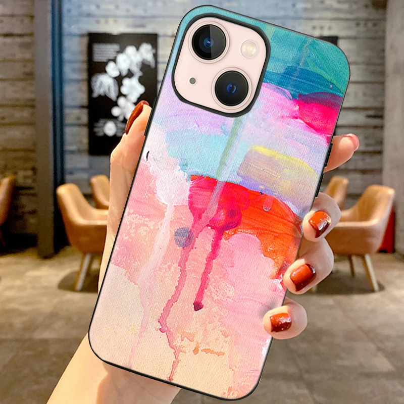 

Watercolor Doodle Graffiti Phone Case for IPhone 11 12 13 Pro X 6 6S 7 8 Plus SE 2020 XR XS Max Silicone Fundas Bumper Cover