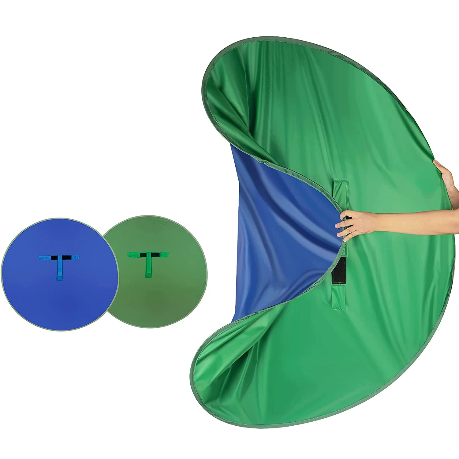 Складной зеленый экран хромакей синяя веб-камера фон для видео Tiktok прямая