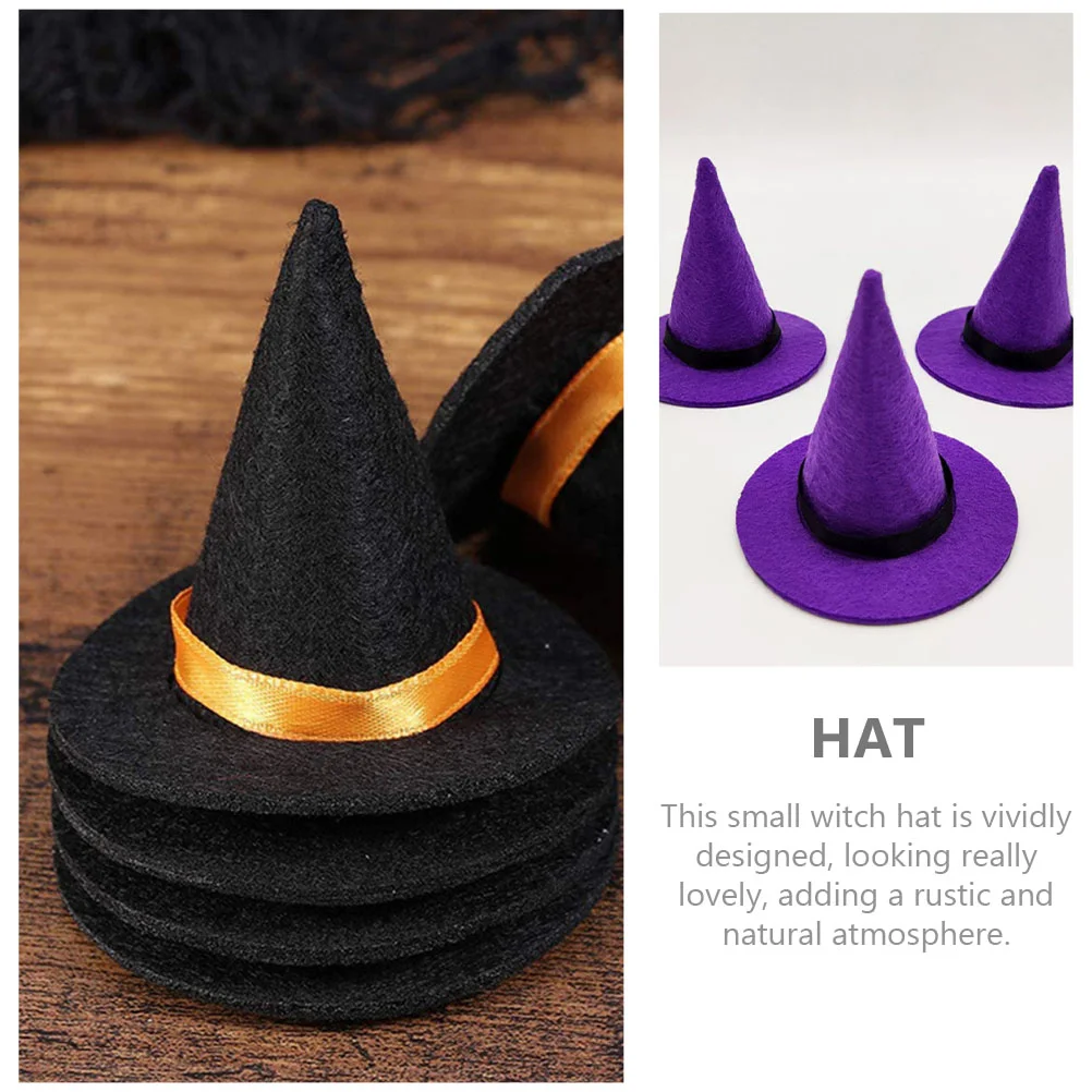 8 шт. мини-шляпа ведьмы игрушка для фотосъемки миниатюрная сборка крошечный фетр