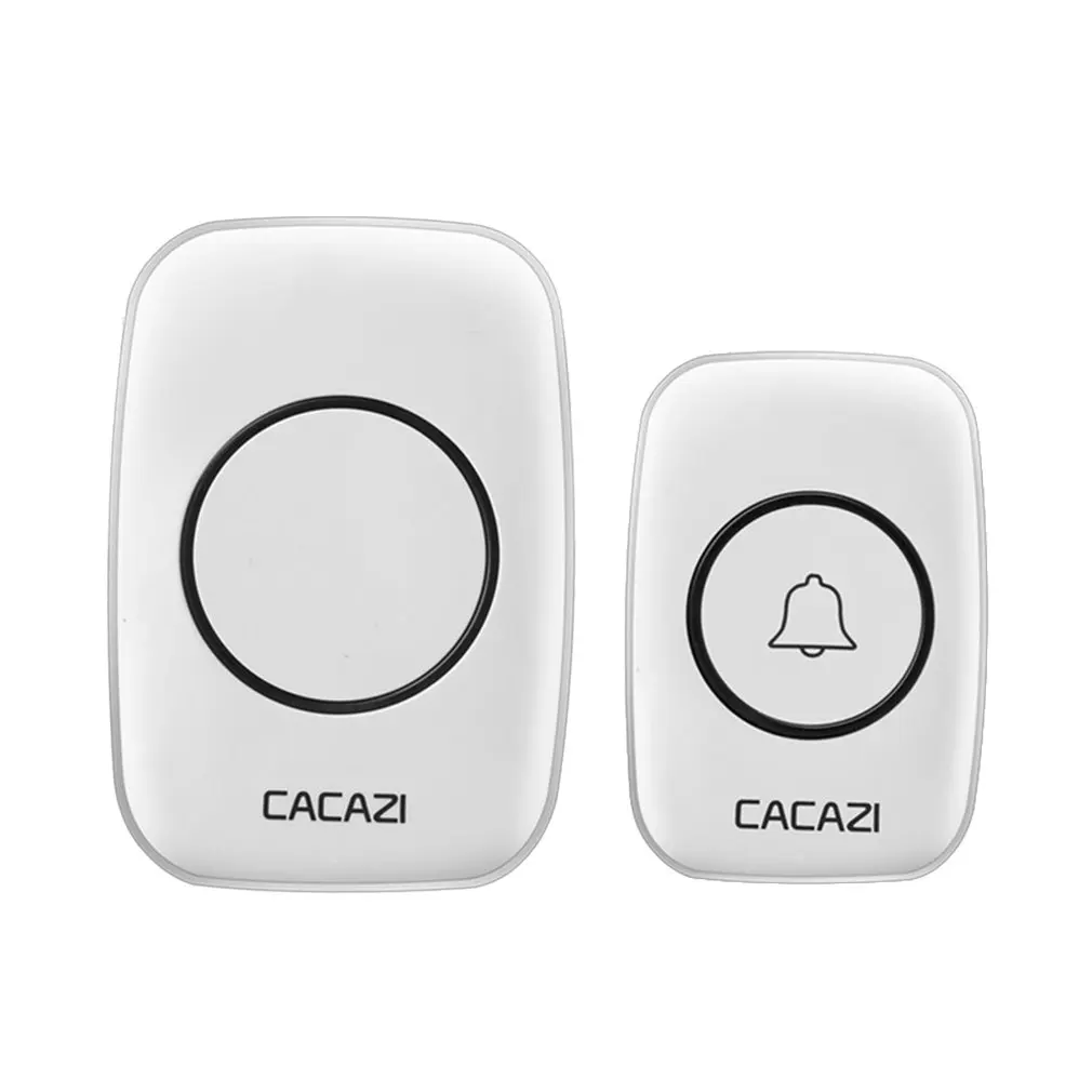 

CACAZI New Wireless Doorbell Waterproof 300M Remote EU AU UK US Plug smart Door Bell Chime battery 1 2 button 1 2 3 receiver AC