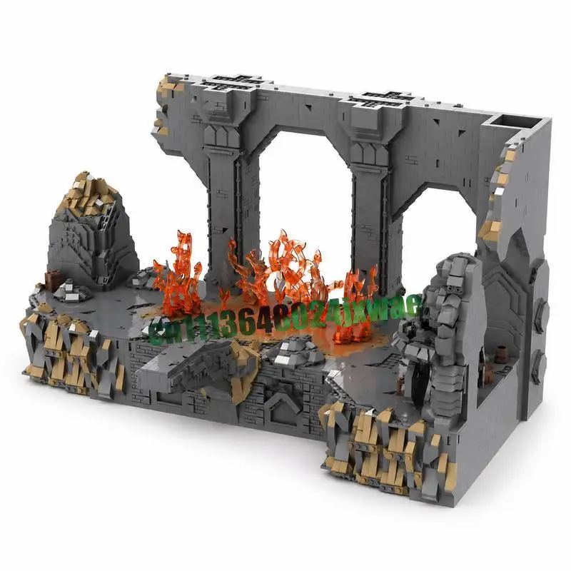 Фото Конструктор 5508 деталей: Мост Мория, Сцена с каменным замком, Модель MOC, Креативная архитектура, Сборная игрушка-головоломка, Коллекционный подарок №3