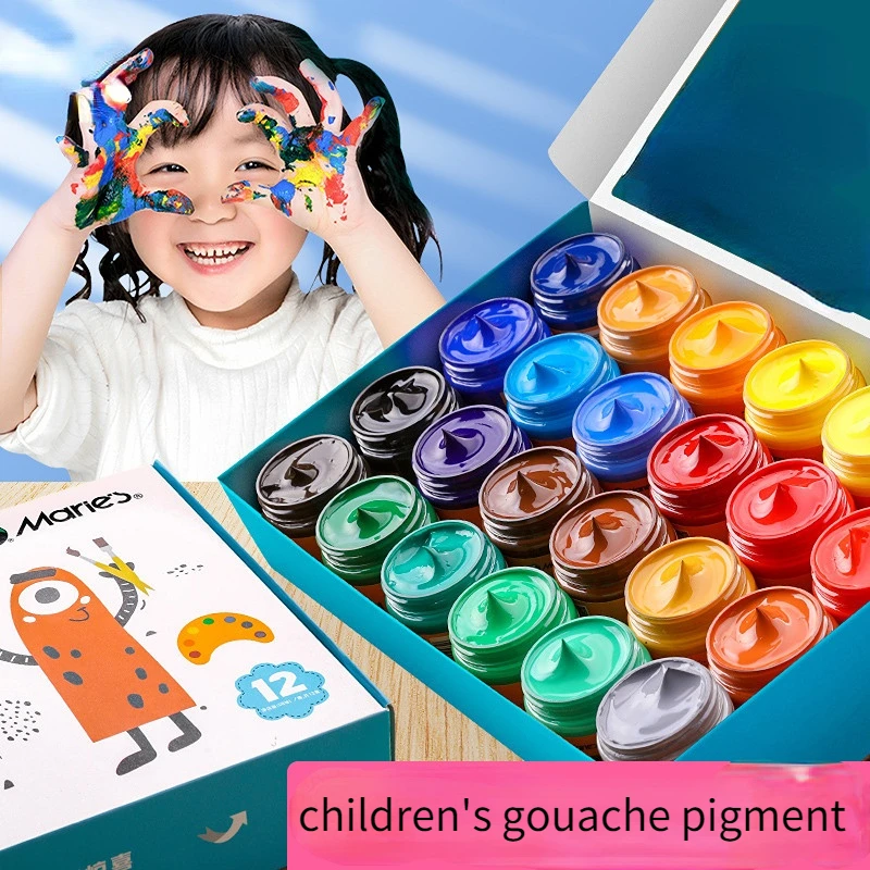 

12/24/36colors Gouache Paint Set Children's Finger Painting Paint Graffit Ibaby Washable Pigment with Gift Box