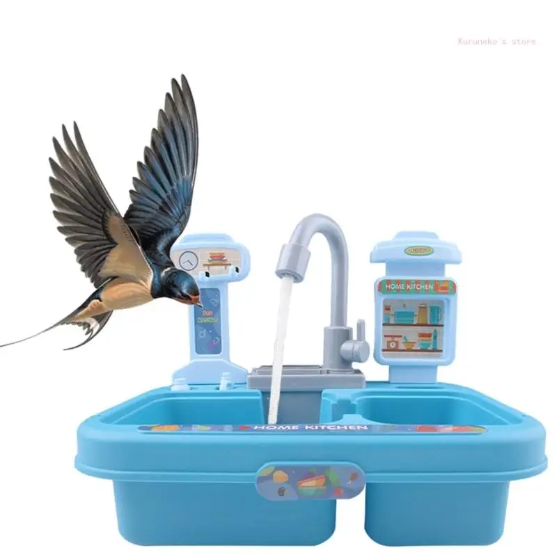 

Bird Bath Cockatiel Plastic Bathtub with Water Function Birdcage Shower