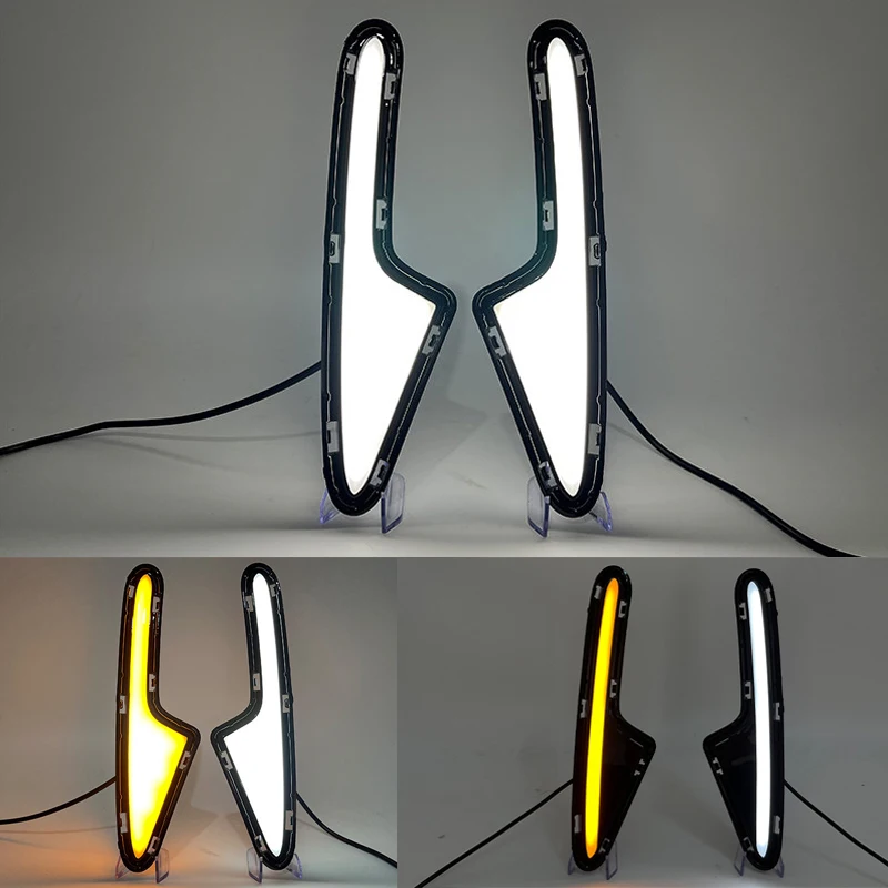 Фото Светодиодные противотуманные фары DinCh LED DRL для Geely EX2, передние противотуманные фары, дневные ходовые огни №4