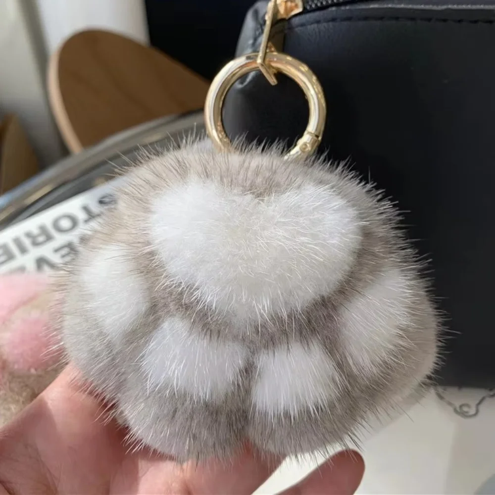 Фото Kawaii милая кукла брелок в виде кошачьей лапы пушистая мягкая плюшевая игрушка плюшевый автомобильный брелок для ключей в виде лапы животного брелок из искусственного меха День святого Валентина №2
