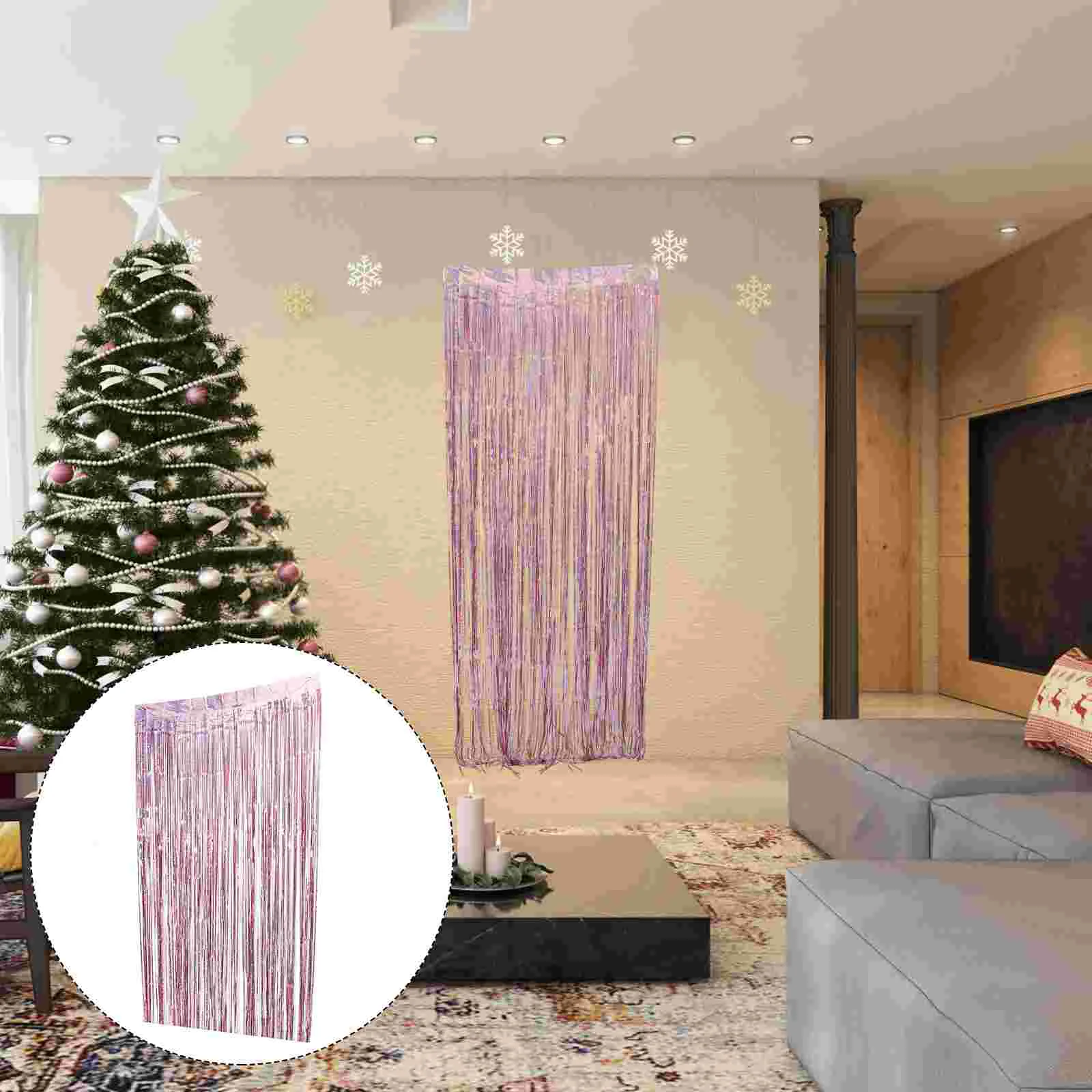 

1pc Sparkly Tassel Curtains Birthday Decoration Wedding Celebration Door Decors