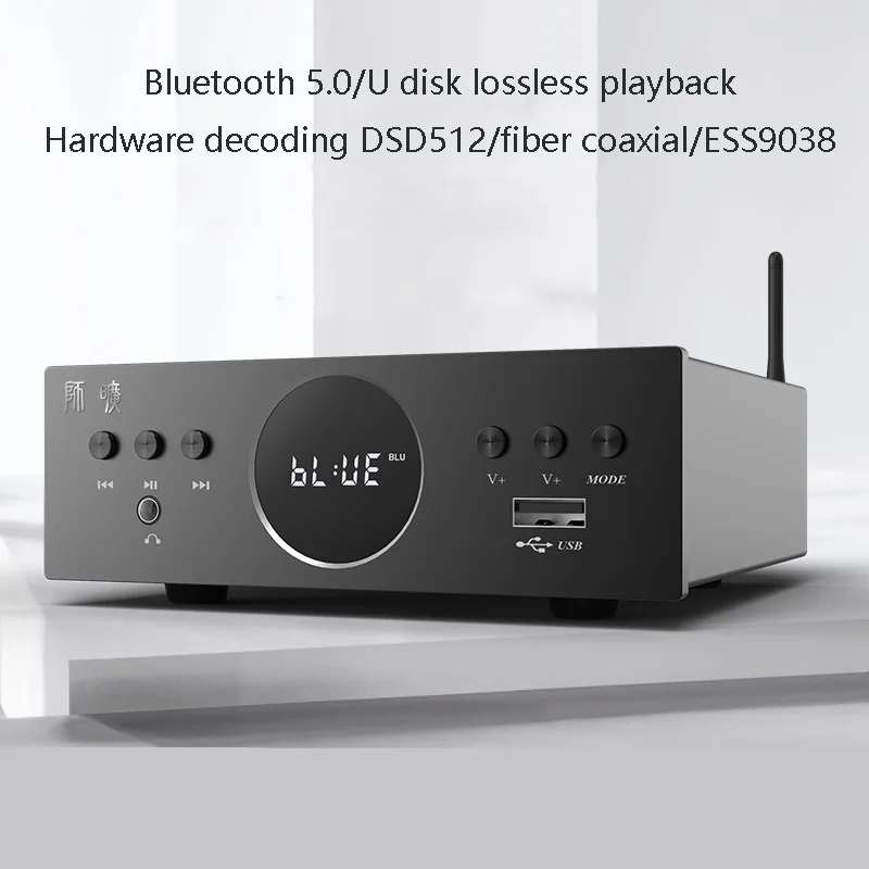 

Flagship Audio Decoder Fever Amp Built-in ESS9038 DSD512 Lossless HIFI Decoder Bluetooth 5.0 32BIT/768KHz High-end Sound Card