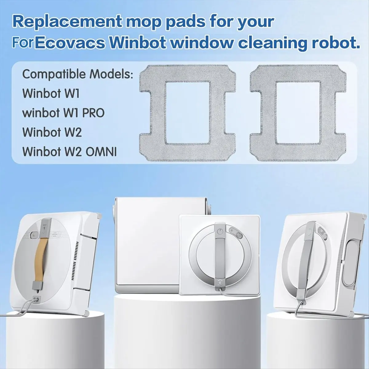 Фото Новинка: Сменные моющиеся салфетки для роботов-мойщиков окон Winbot W1 / W1 Pro / W2 Pro / W2 Omni №3