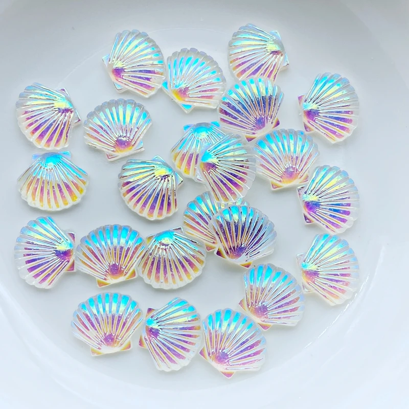 

Мини блестящие ракушки из смолы, 50 шт