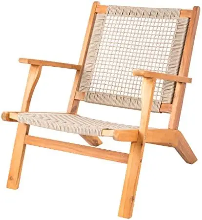 

Уличное кресло Vega из натурального дерева акации, удобное кресло с откидывающейся спинкой, ручная работа, дизайн среднего века