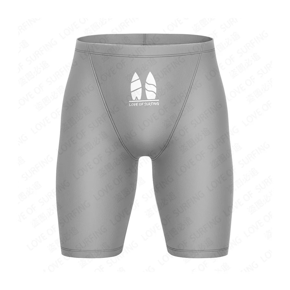 LOVE OF SURFING 2023 Summer New Men's Flat Corner Swimsuit Water Sports Tight Surfing Shorts Swimming