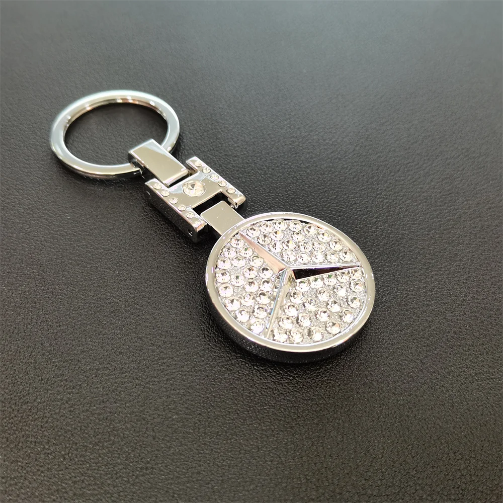 Металлический брелок с логотипом Mercedes Benz значок из серебряного сплава брелоки