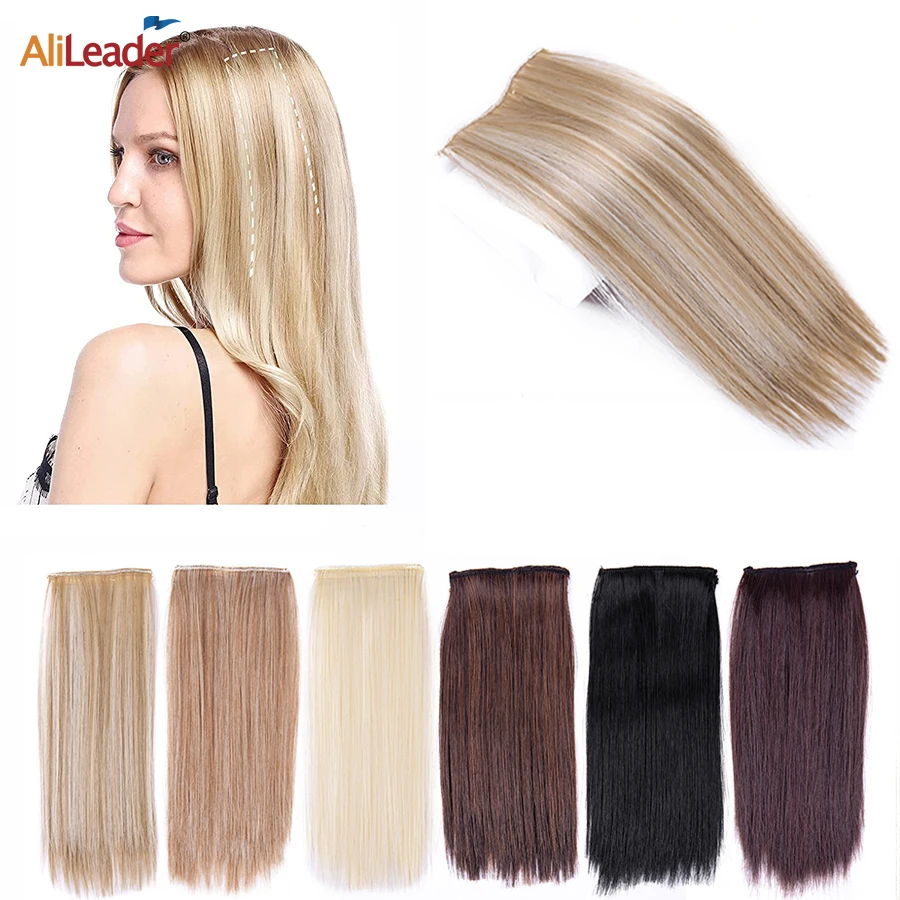 Синтетические прямые накладные волосы невидимые бесшовные прокладки для волос с