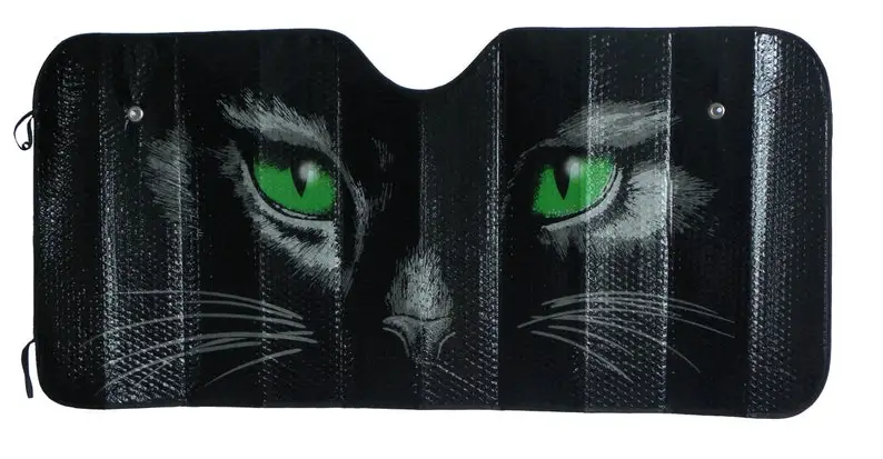 

Cat eye's car window sunshade , to keep your car cool in the summer while parked. protects interior from UV Rays