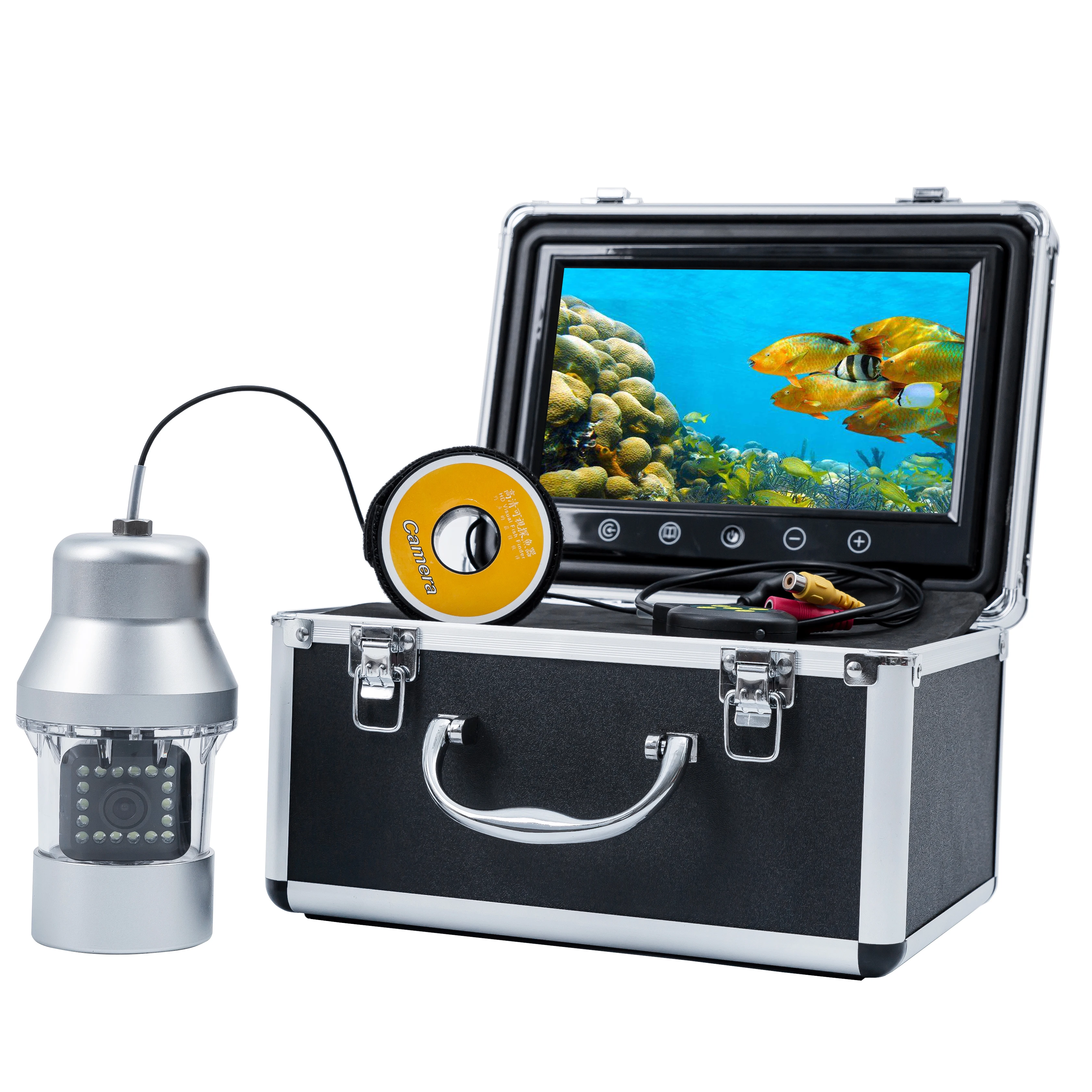 

15m Cable 360 Degree Underwater Rotating Fishing Camera Kit Control Box With 9" TFT Color Monitor