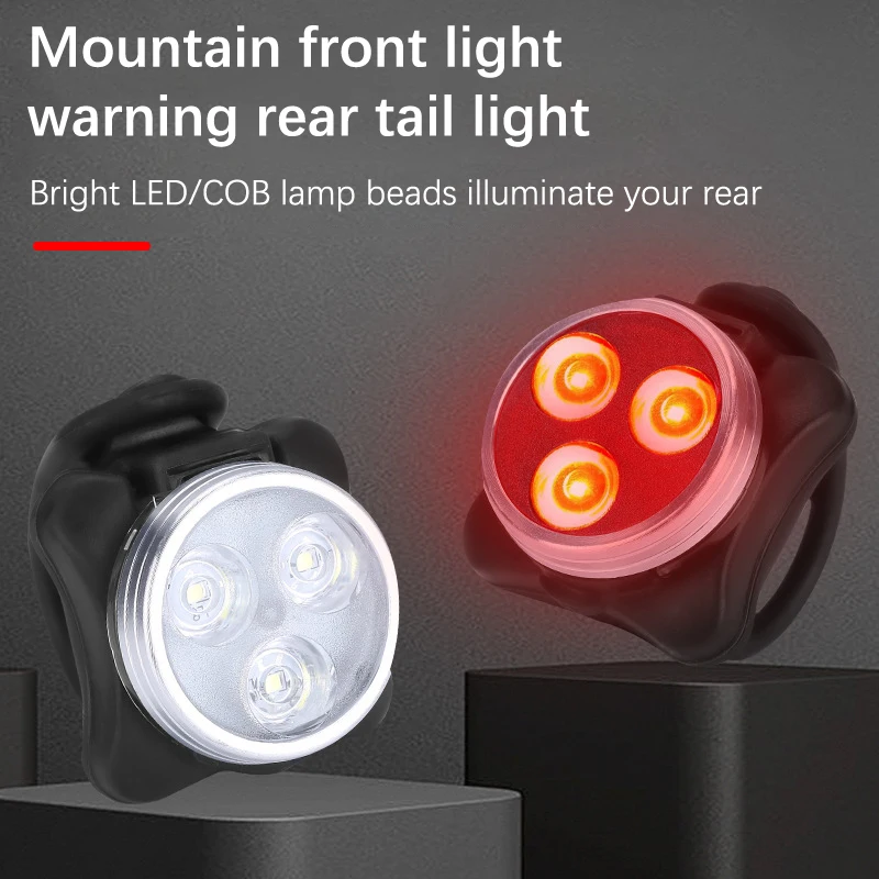 

Красный Usb Перезаряжаемый Передний фонарь Usb oplaadnaked Fiets Licht набор супер Heldere Koplamp En Achter Led Fiets Licht 650Mah