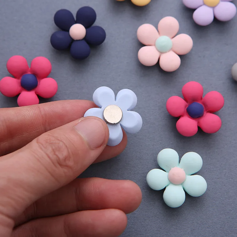 3D креативные цветные магниты на холодильник милые цветочные магнитные наклейки