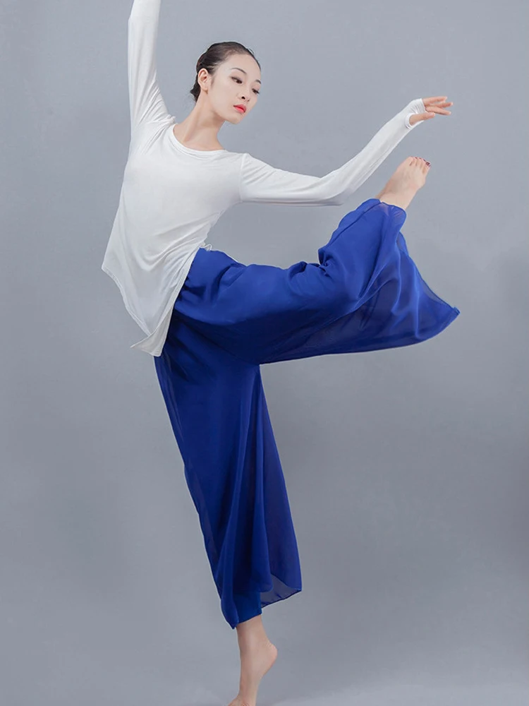 

Chinese dance training pants classical dance pants ethnic dance adult wide leg pants yoga pants gauze pants square dance pants