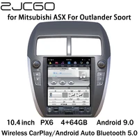 zjcgo car multimedia player stereo gps radio navigation px6 navi android 9 screen for mitsubishi asx outlander sport ga xa xb xc