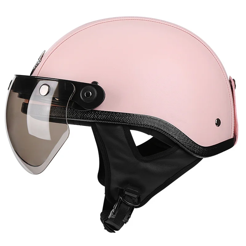 Retro half helmet suitable for Harley helmets, four seasons unisex helmets, motorcycle helmets, hard hats, leather helmets