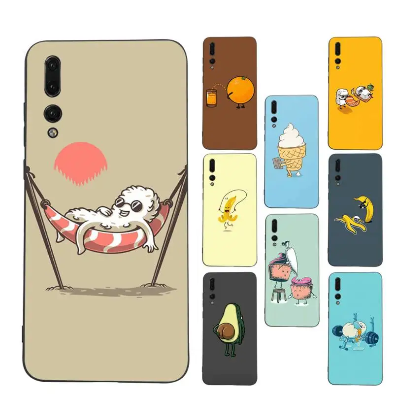 

Funny Cartoon Food Phone Case for Samsung A51 A30s A52 A71 A12 for Huawei Honor 10i for OPPO vivo Y11 cover