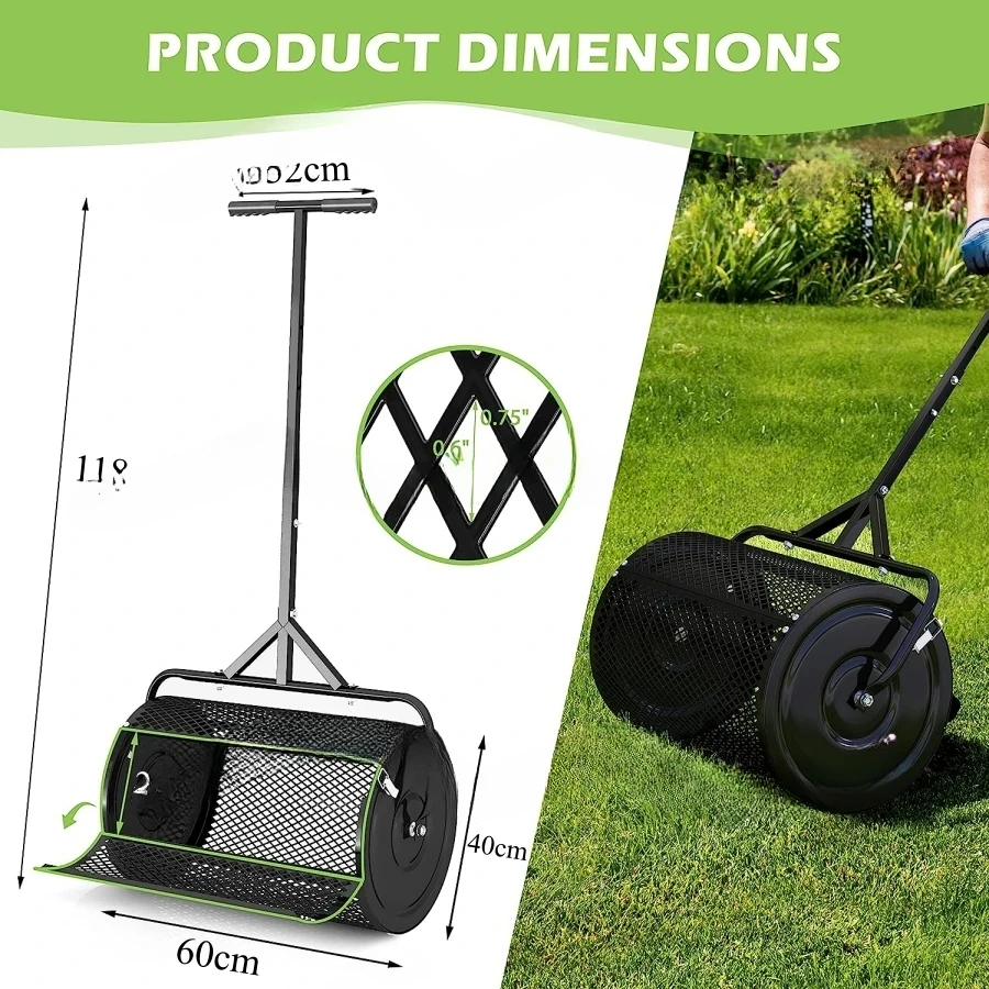 Регулируемый разбрасыватель компоста с Т-образной ручкой торфного мха помещений