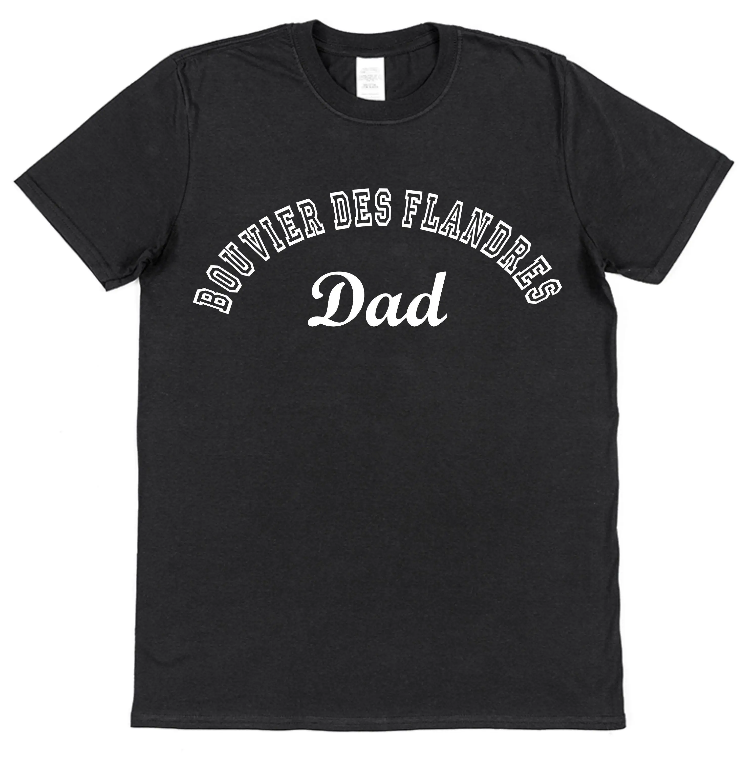 Футболка Bouvier Des Flandres Dad Mum хлопковая футболка для владельца собаки подходящая