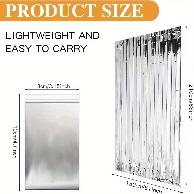 1 шт. серебристая Светоотражающая полиэфирная пленка 210x130 см