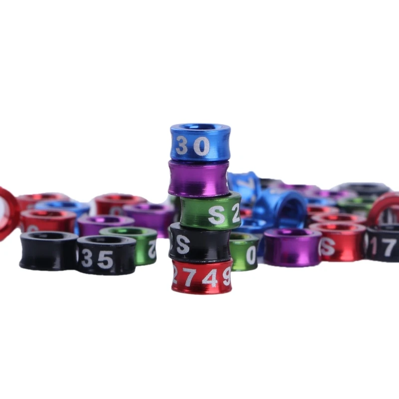 50 шт. кольца для ног с птицами металлические бирки кольца-клипсы на ногу бантамки