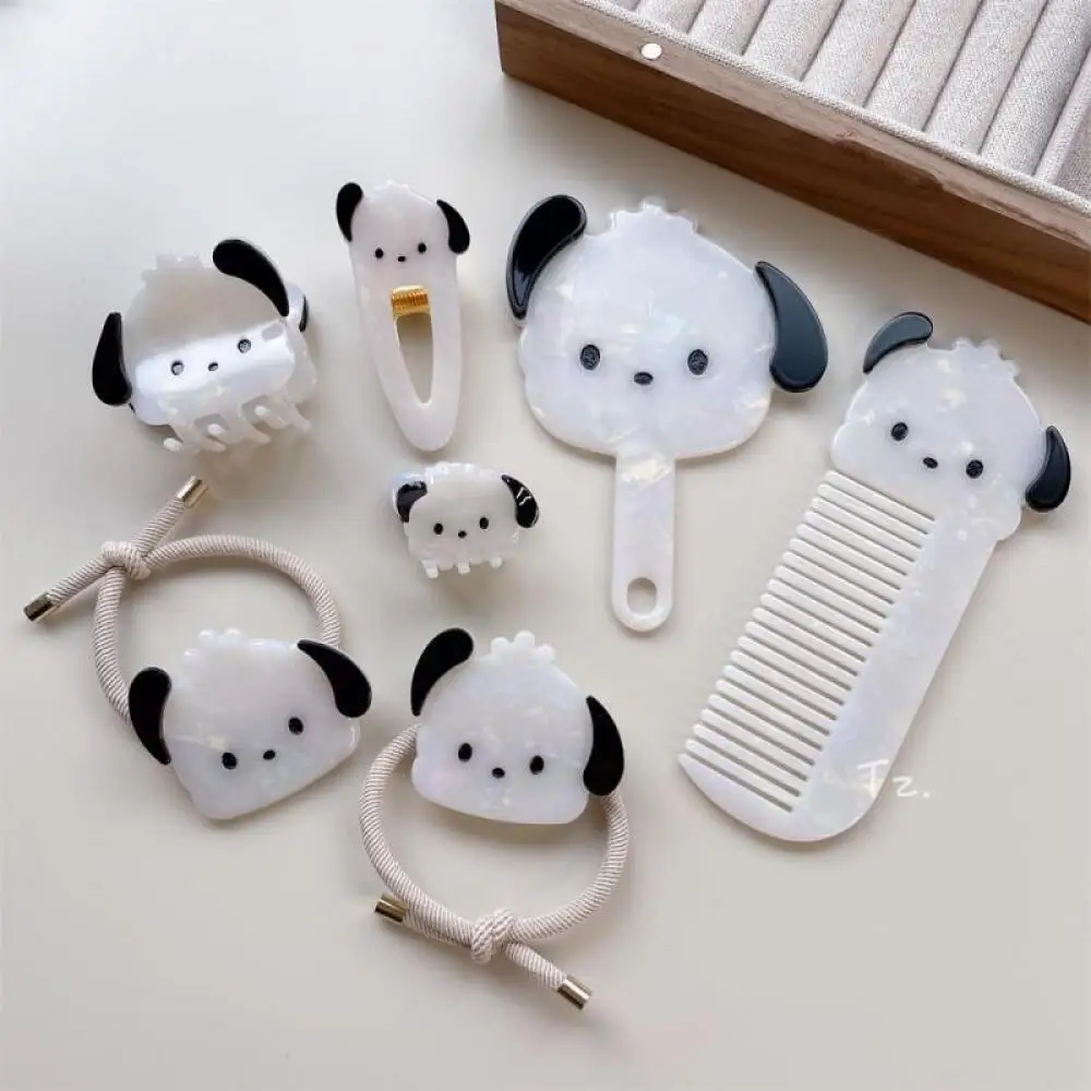 

Pochacco Head Rope Korean Cute Cartoon Hair Accessories Girl Tied Ponytail High Elastic Rubber Band Everything Ball Scrunchie